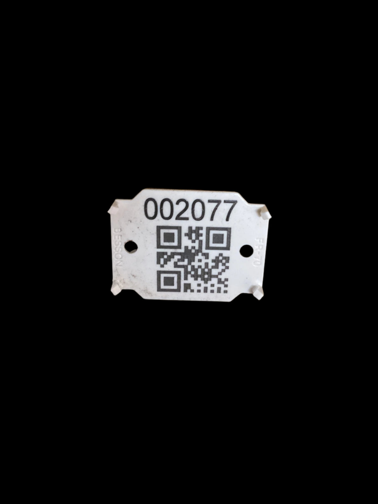 QR label with the sku 2077