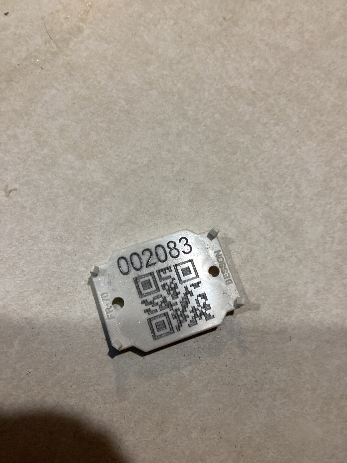 QR label showing sku for the board.