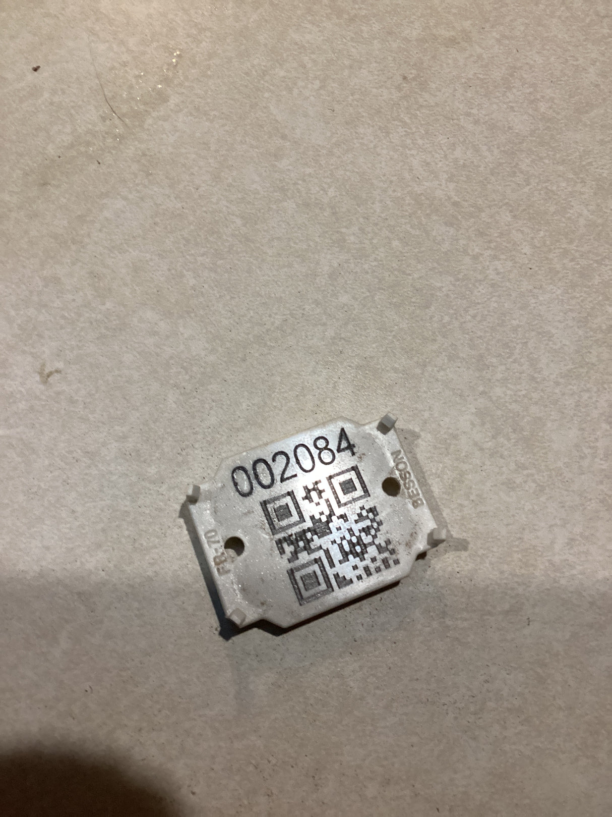 QR label for the walnut board.