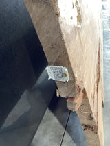 Aromatic eastern red cedar wood edge with QR code attached.