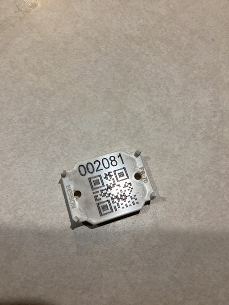 QR label showing the sku