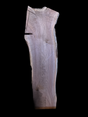 Wooden slab with visible grain and texture on a black background
