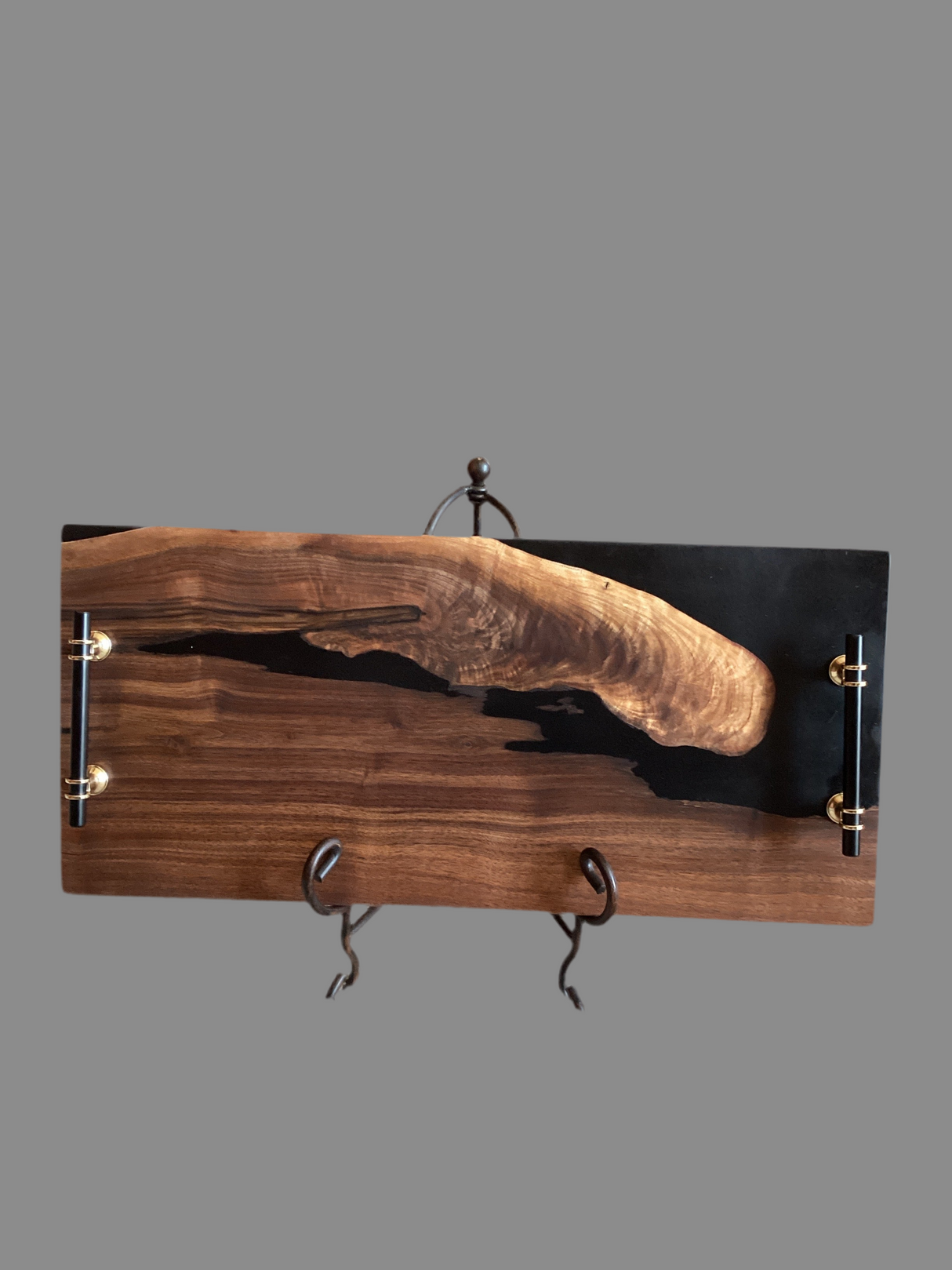 Walnut and Black Epoxy