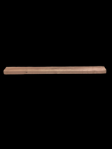 A walnut fireplace mantle with a natural finish, displaying the grain and color of the walnut wood.